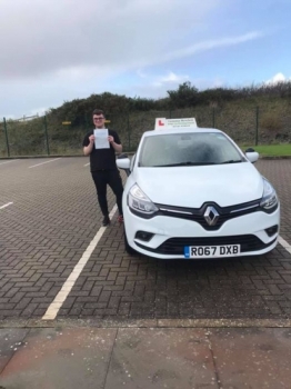 Massive congratulations to Callum on passing his driving test with Gemma