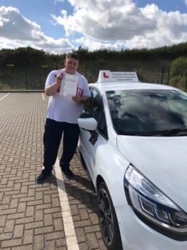 Kris passed with Gemma from Belt Up Driving School.  Kris says 'Thx Gemma Hewlett Adi couldn’t of done it without you xx'