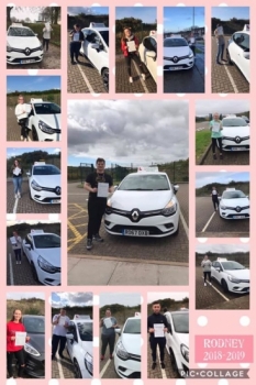 What an amazing 2 years it’s been, feels like yesterday I started up as a trainee instructor, I qualified and then got my grade A It’s a sad but happy day for me as my time with Rodney is up not only has he got me through my test but here are some of my amazing students over the past 2 years from my first test in 2018 and my last in 2019, started and finished the year on a high with first time