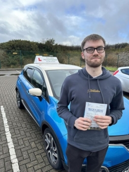 John Porter<br />
Well done Ben and thank you very much Dan for your instruction and patience in helping Ben pass his test and develop his driving skills, a very happy and relieved Son and grateful parents. He can now enjoy the independence this will bring him and Dad´s late night work pick-up service can soon retire.