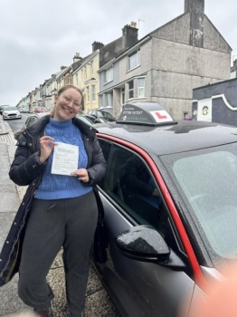 Another first time pass, this time  for Danni who passed with only 1 driver fault.<br />
Superb result well done! <br />
Danni worked hard to overcome her nerves and it paid off!<br />
I know this is going to be life changing for you and your family.<br />
Enjoy the freedom 😁🥳