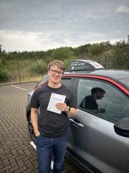 Well done Jake! A well earned first time pass this morning! It’s been a pleasure to help you achieve this today.<br />
Good luck for the future and stay safe on the roads 😊🥳