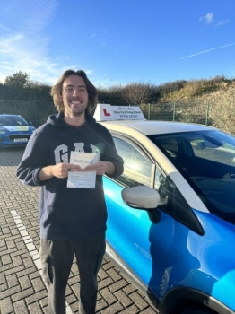 A big well done to James for passing his test today! <br />
He has worked very hard to achieve today’s pass. <br />
Good luck in your new job and enjoy your van! 😁