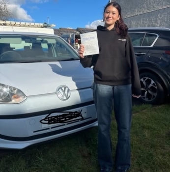 Congratulations to my pupil Maya on passing your test this morning with just two driver faults. You have worked incredibly hard for this and should be very proud of yourself. I will miss your sarcasm and education in modern youth terminology. In your words ‘you went out there and ate it and left no crumbs’. It’s been a pleasure being your instructor and stay safe on those roads